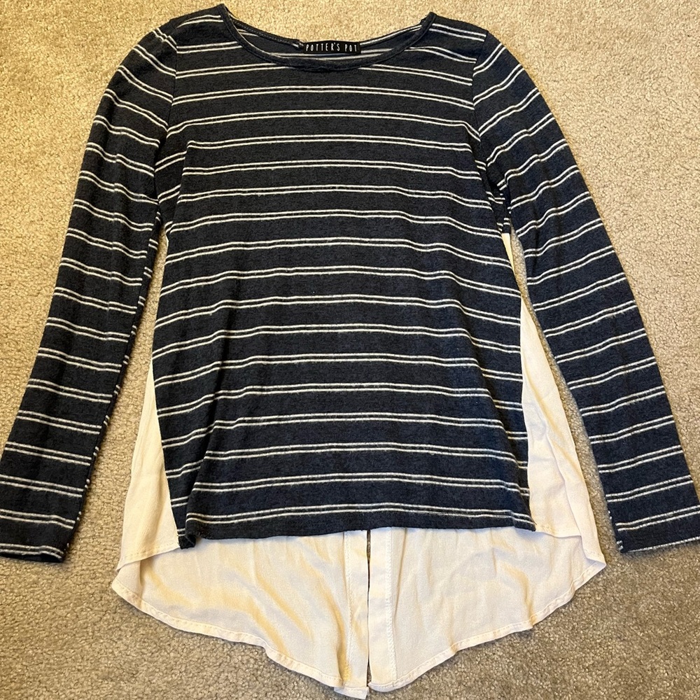 Potters pot striped blouse